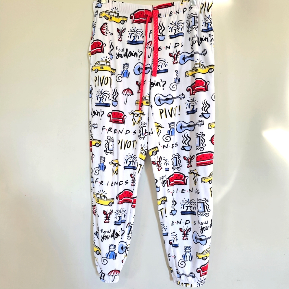 F.R.I.E.N.D.S‎ Tv Series Soft Pajama Pants M 8-10 Joggers Sleep Lounge.E46